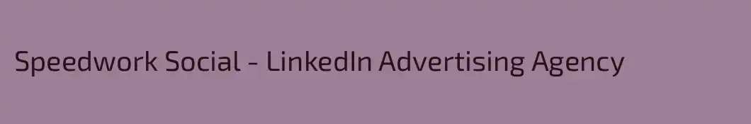 Speedwork Social - LinkedIn Advertising Agency